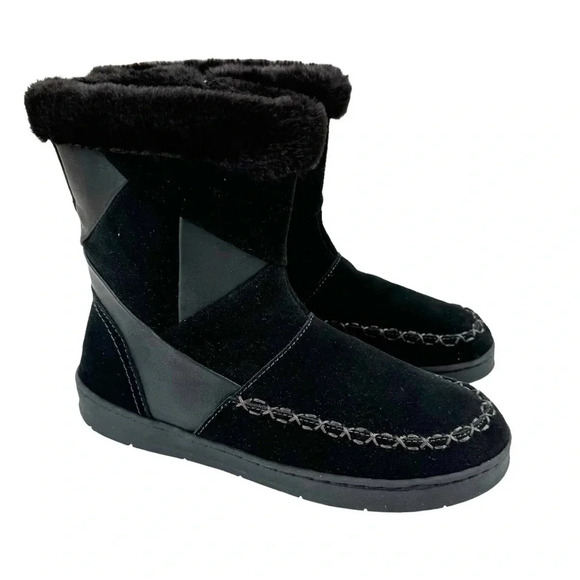 Earth Origins Willa Comfort Faux Fur Lined Bootie Winter Boot Black Size 7 - Picture 14 of 14